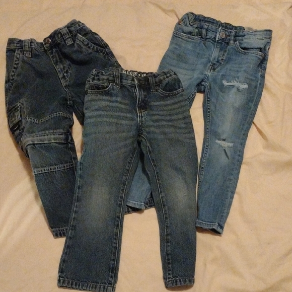 Trendy Kids' Denim Jeans Trio - Blue - Picture 1 of 12